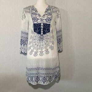 H&M BoHo style size 4 shirt dress tribal print
